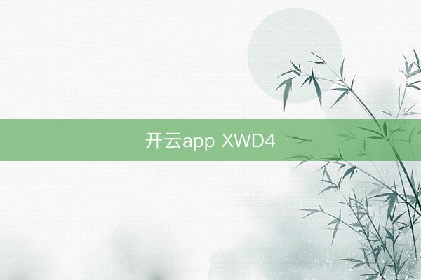 开云app XWD4