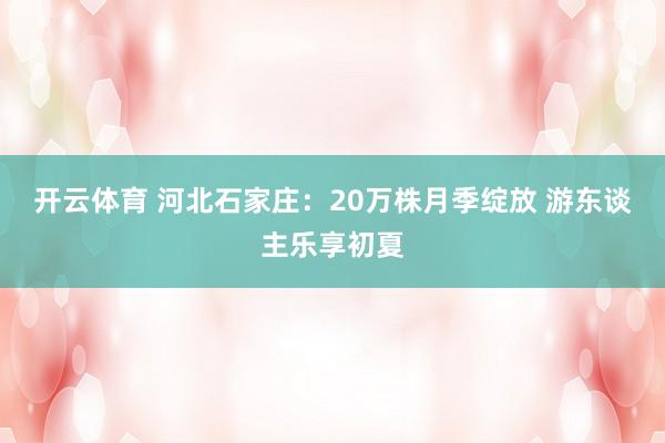 开云体育 河北石家庄：20万株月季绽放 游东谈主乐享初夏