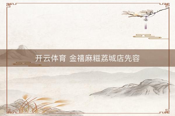 开云体育 金禧麻糍荔城店先容